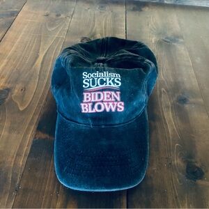 Socialism Sucks Biden Blows charcoal gray hat
